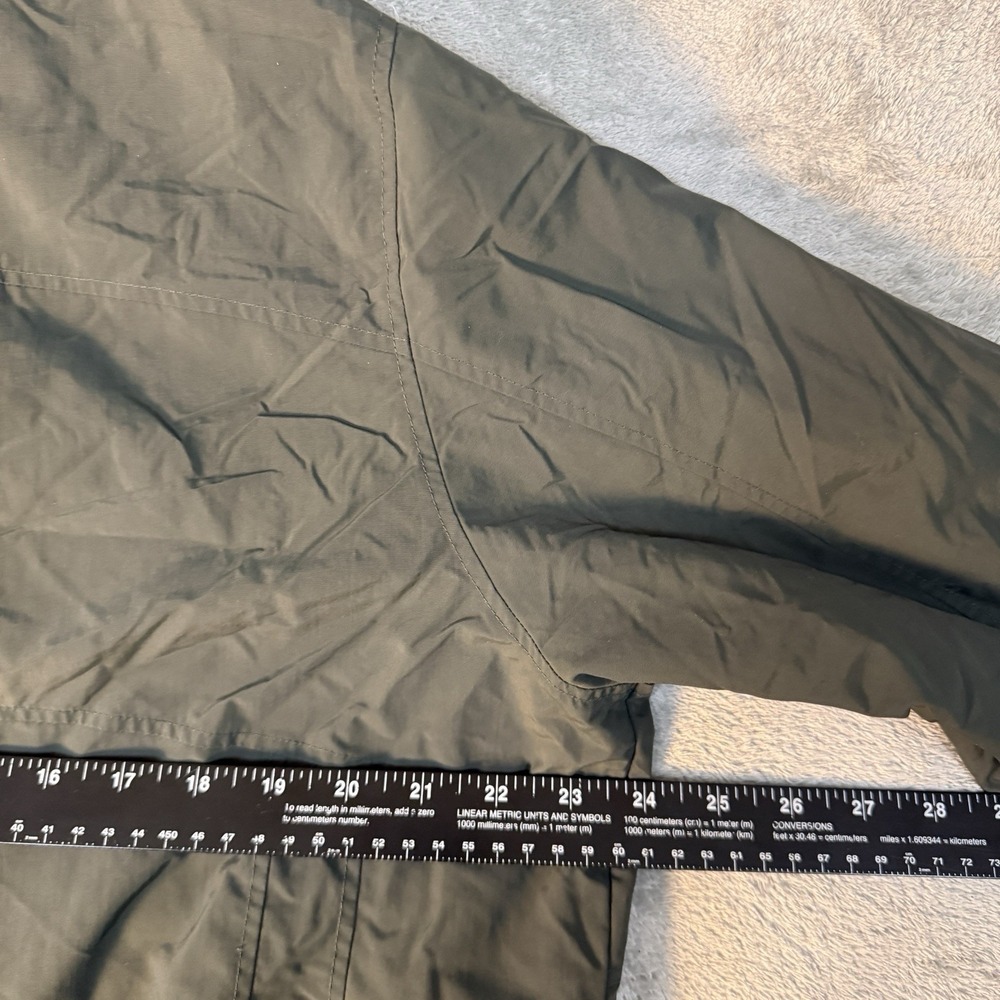 L.L. Bean Rain Jacket Womens L Reg Green Waterproof Hooded Windbreaker - Picture 5 of 6